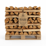 Leña de Roble Seca Premium (25 cm) - Humedad <20% - Palet 800 kg - Estufas Pequeñas