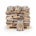 Saco de Leña Seca Mixta - Fácil Encendido (30cm) - Ideal para Estufas / Confort - 950 kg